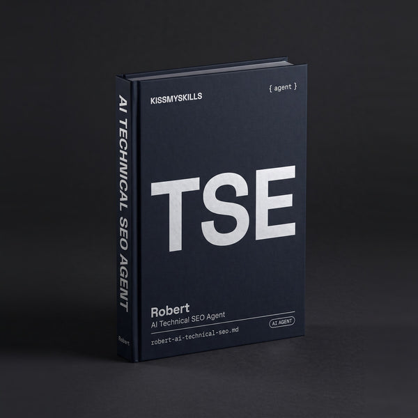 Technical SEO Claude agent by KissMySkills, hardcover volume cover
