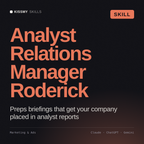 Analyst Relations Manager, Roderick AI skill by KissMySkills, cover