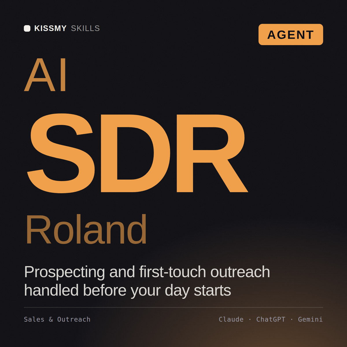 AI SDR, Roland AI agent by KissMySkills, cover