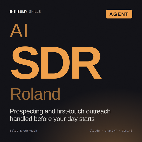 AI SDR, Roland AI agent by KissMySkills, cover