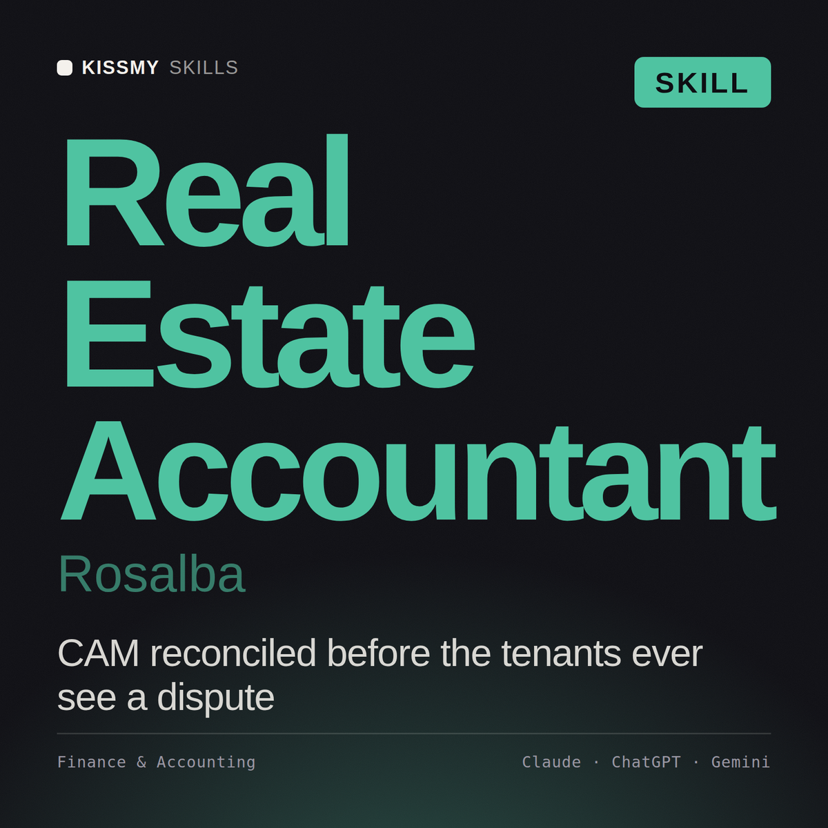 Real Estate Accountant, Rosalba AI skill by KissMySkills, cover