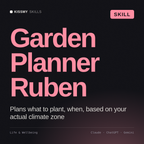 Garden Planner, Ruben AI skill by KissMySkills, cover
