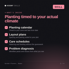 What's inside the Garden Planner, Ruben AI skill: Planting calendar, Layout plans, Care schedules, Problem diagnosis