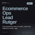 Ecommerce Ops Lead, Rutger AI skill by KissMySkills, cover