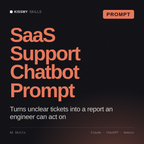 SaaS Support Chatbot Prompt AI prompt by KissMySkills, cover