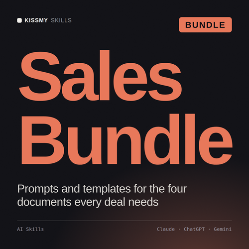 Sales Bundle AI bundle by KissMySkills, cover