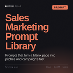 Sales Marketing Prompt Library AI prompt by KissMySkills, cover