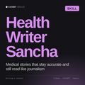 Health Writer, Sancha AI skill by KissMySkills, cover