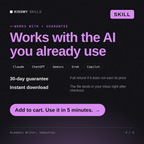 The Academic Writer, Sebastian AI skill works with Claude, ChatGPT, Gemini and any AI chat, 30-day money-back guarantee