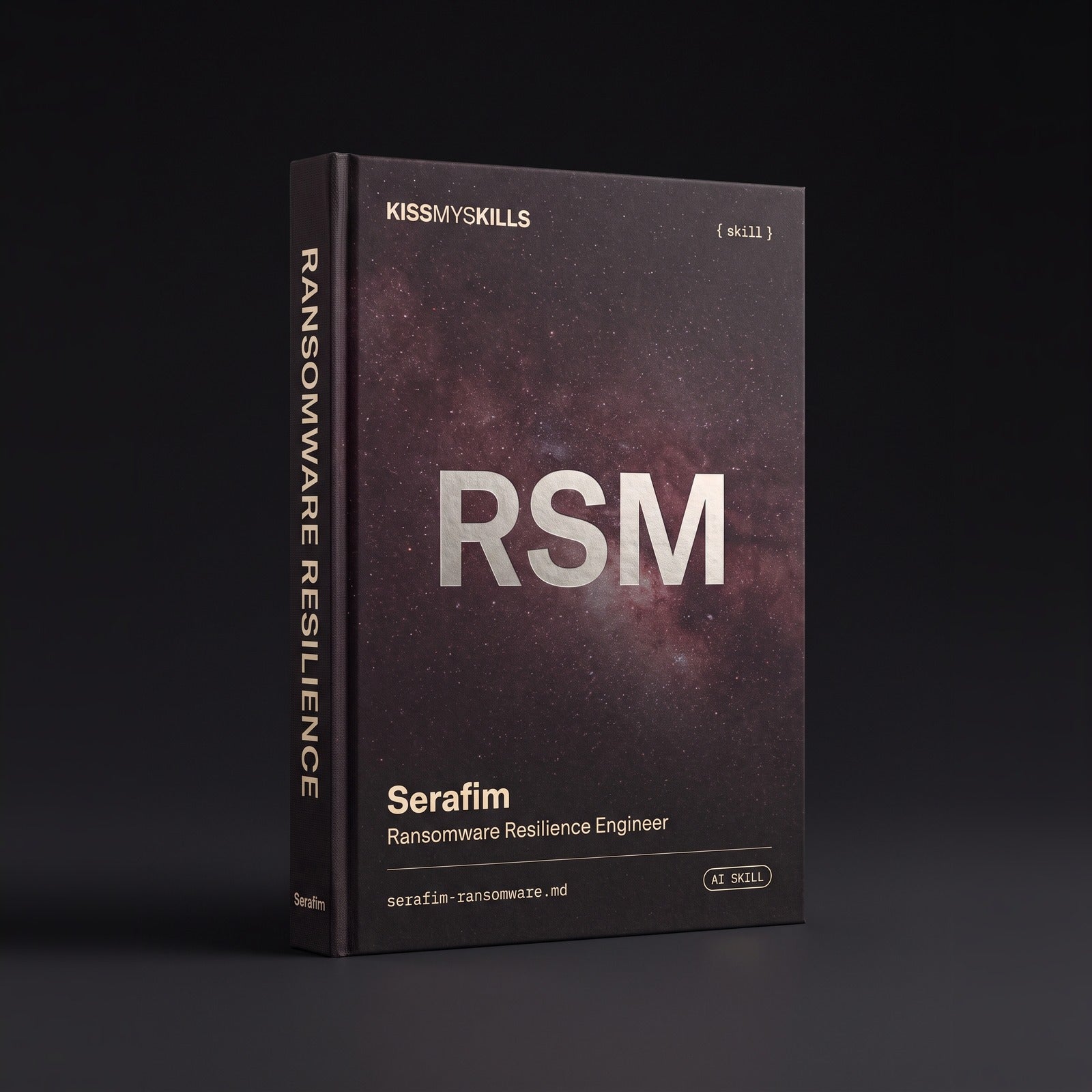 Ransomware Resilience & Backup Security Engineer Claude skill by KissMySkills, hardcover volume cover