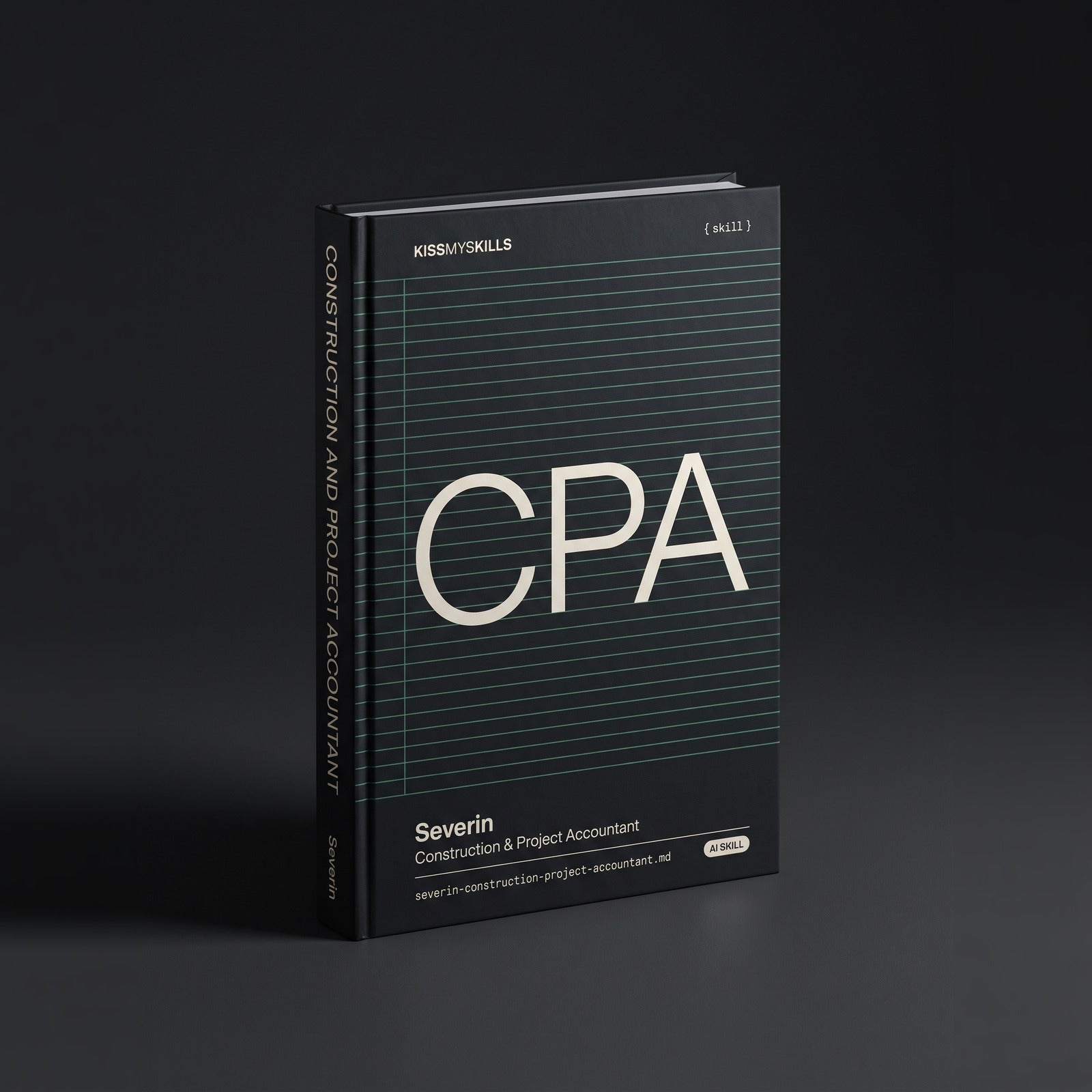 Construction & Project Accountant Claude skill by KissMySkills, hardcover volume cover