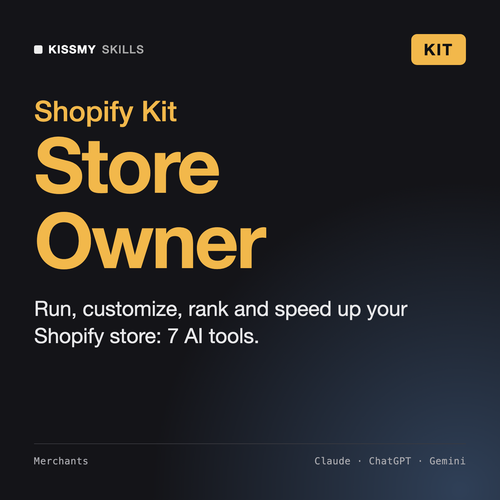 Shopify Store Owner Kit by KissMySkills, cover