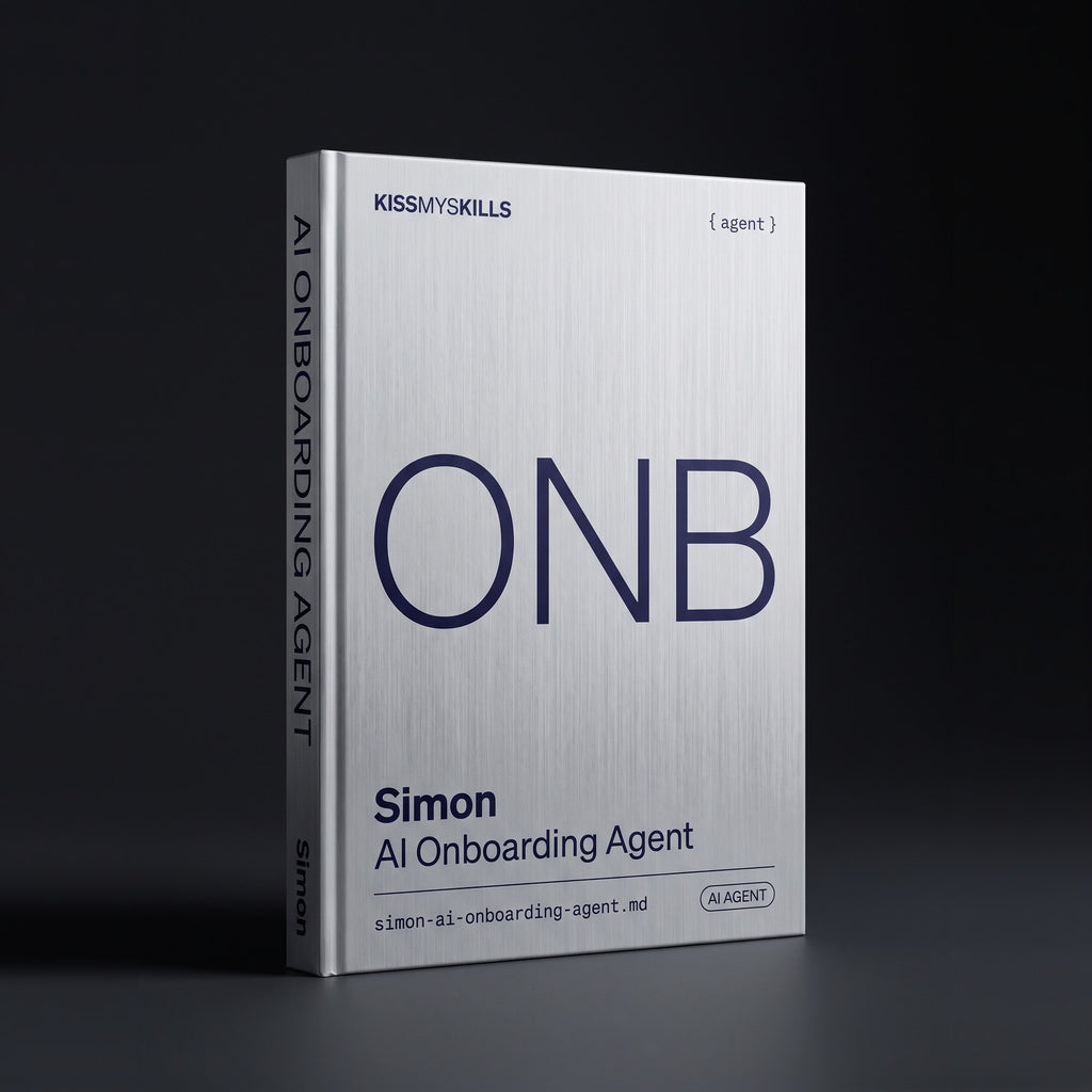 Onboarding Claude agent by KissMySkills, hardcover volume cover