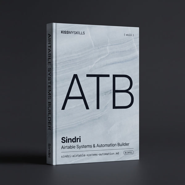 Sindri - Airtable Systems & Automation Builder Claude skill by KissMySkills, hardcover volume cover
