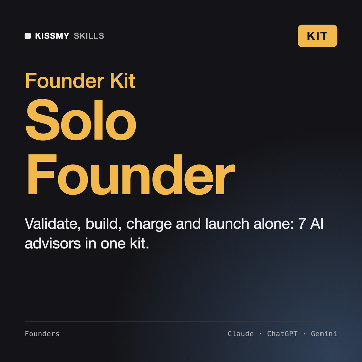 Solo Founder Kit by KissMySkills, cover