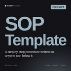 SOP Template AI prompt by KissMySkills, cover