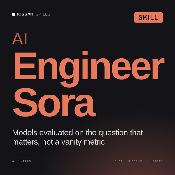 AI Engineer, Sora AI skill by KissMySkills, cover