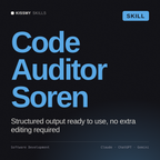 Code Auditor, Soren AI skill by KissMySkills, cover