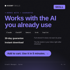 The Growth Manager, Soren AI skill works with Claude, ChatGPT, Gemini and any AI chat, 30-day money-back guarantee