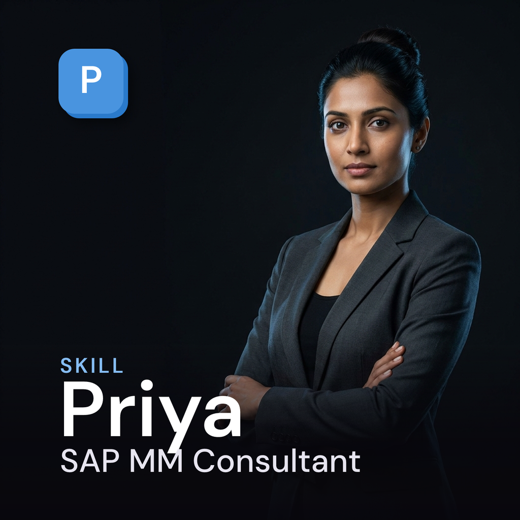 Priya — SAP MM Consultant cover
