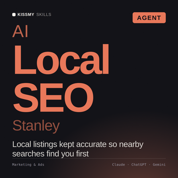 AI Local SEO, Stanley AI agent by KissMySkills, cover