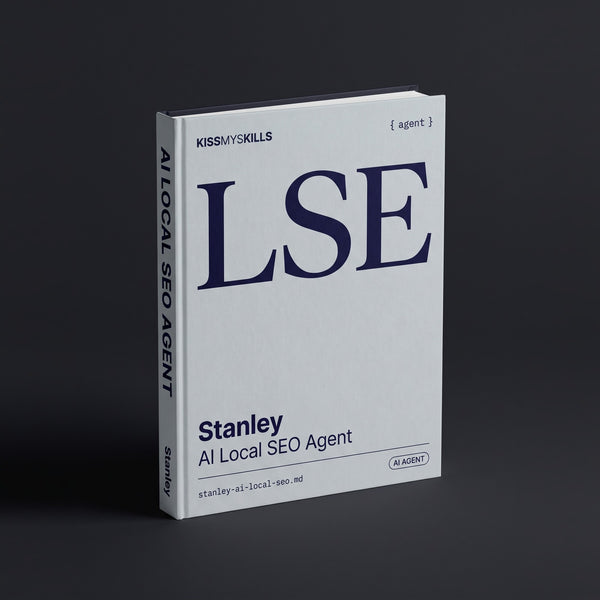 Local SEO Claude agent by KissMySkills, hardcover volume cover