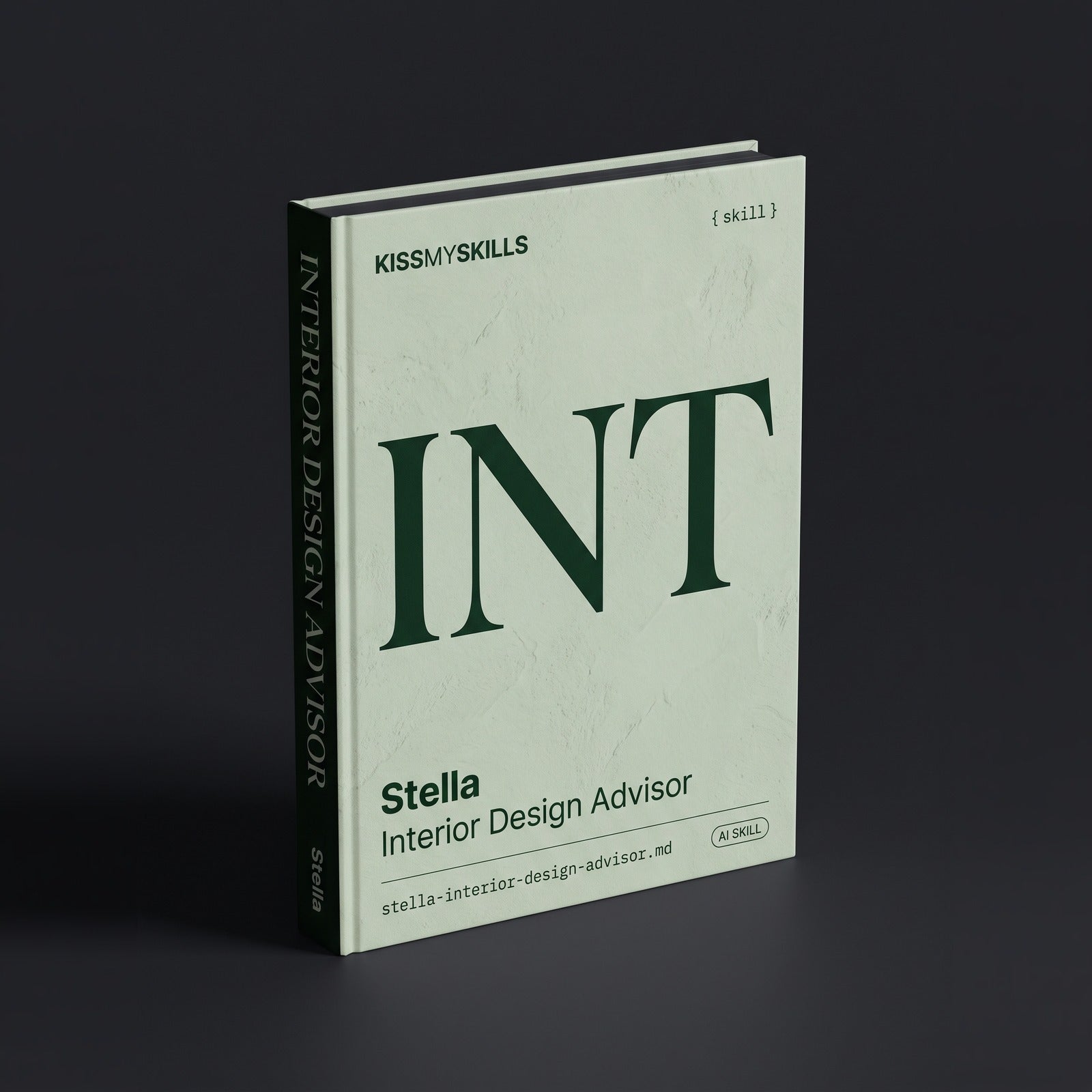 Interior Design Advisor Claude skill by KissMySkills, hardcover volume cover