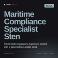 Maritime Compliance Specialist, Sten AI skill by KissMySkills, cover