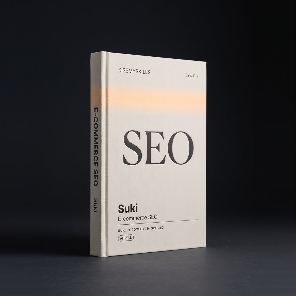 E-commerce SEO Specialist Claude skill by KissMySkills, hardcover volume cover