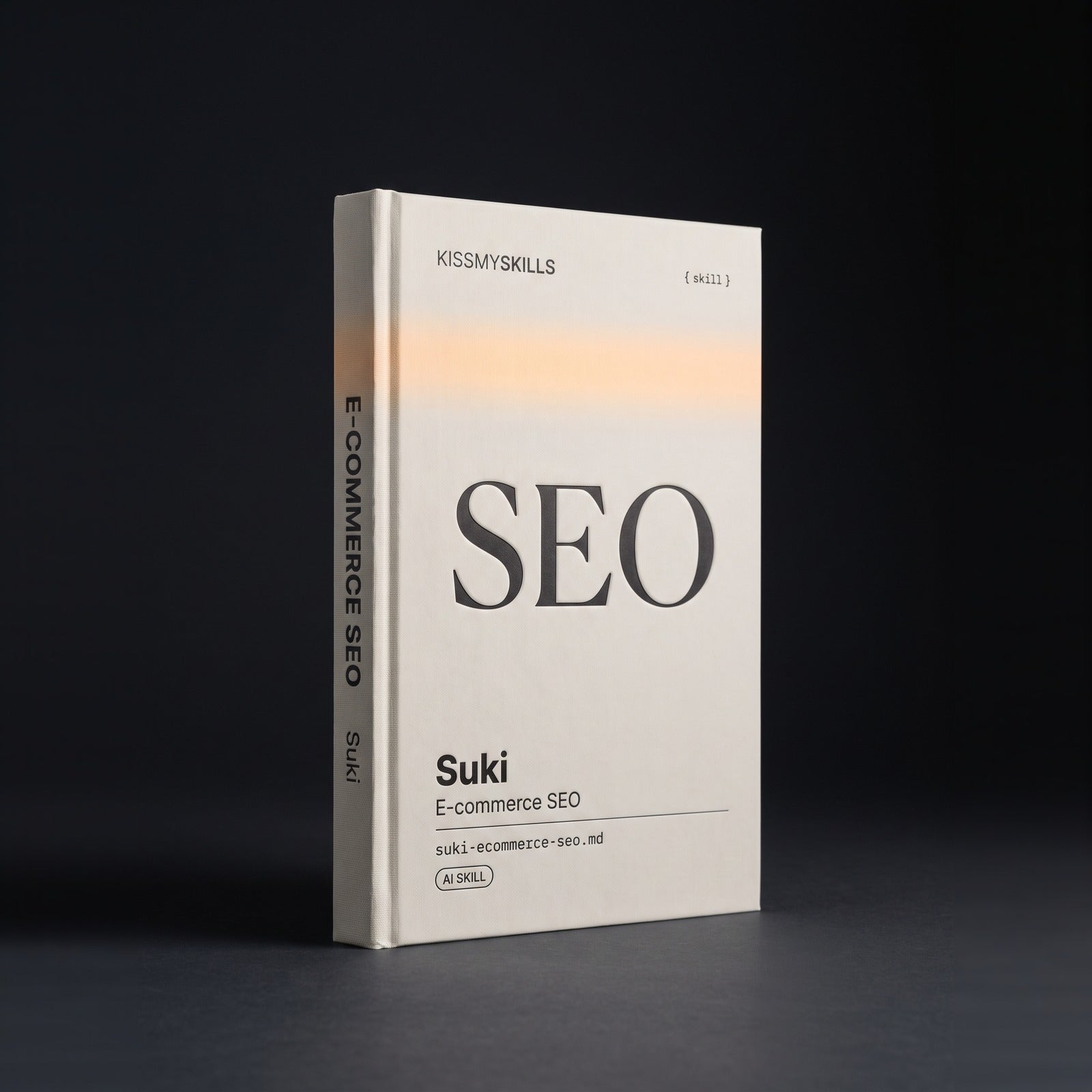 E-commerce SEO Specialist Claude skill by KissMySkills, hardcover volume cover