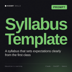 Syllabus Template AI prompt by KissMySkills, cover