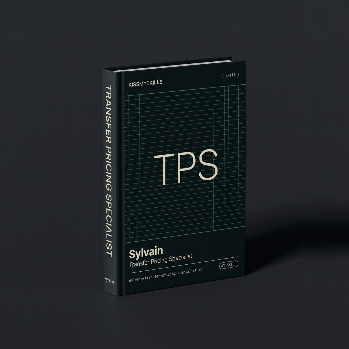 Transfer Pricing Specialist Claude skill by KissMySkills, hardcover volume cover