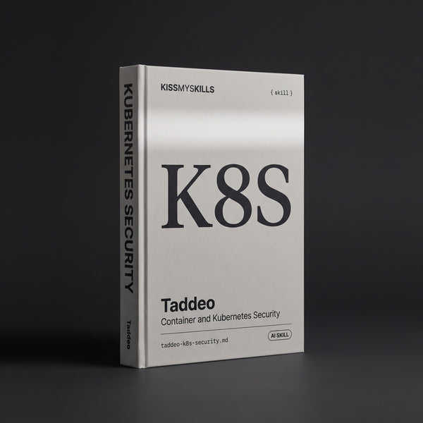 Container & Kubernetes Security Engineer Claude skill by KissMySkills, hardcover volume cover
