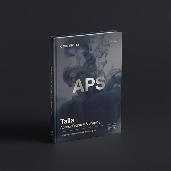 Agency Proposal & Scoping Specialist Claude skill by KissMySkills, hardcover volume cover