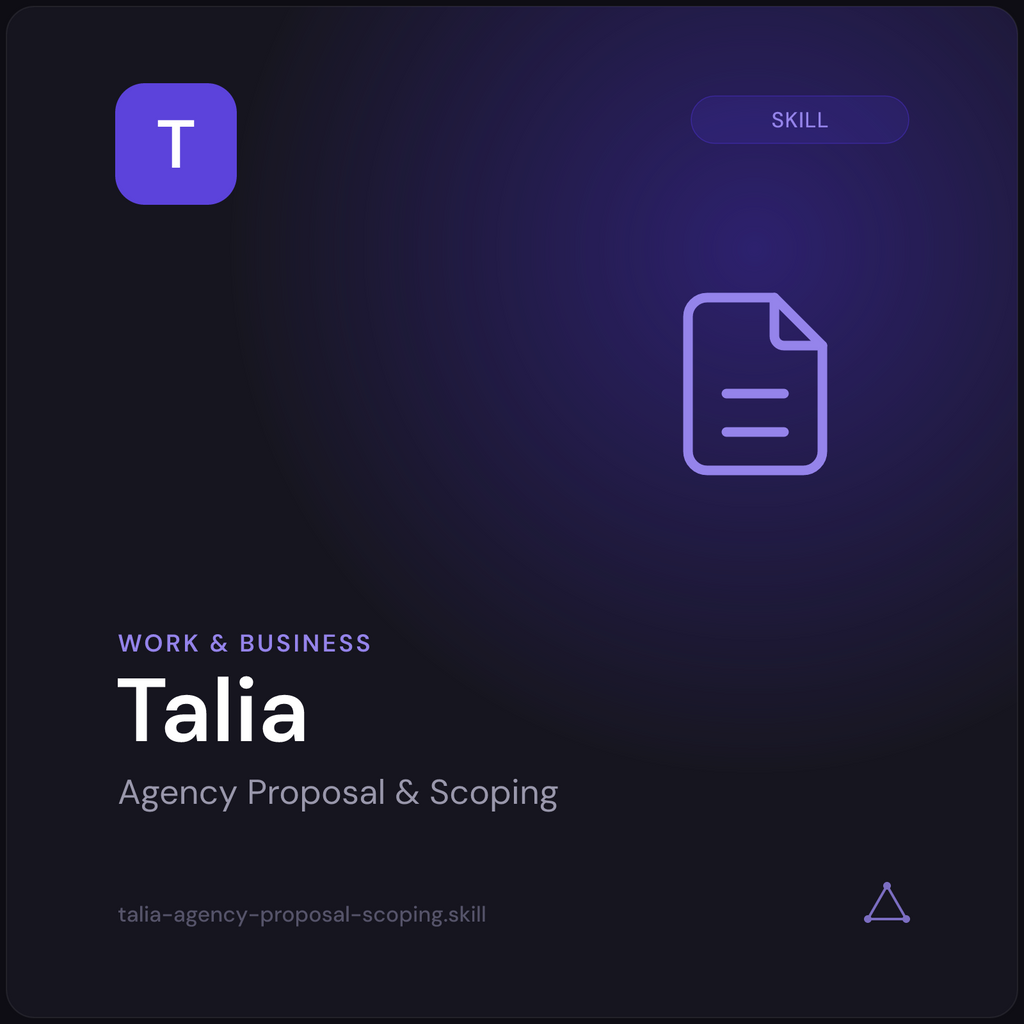 Talia — Agency Proposal & Scoping Specialist AI Skill preview 4