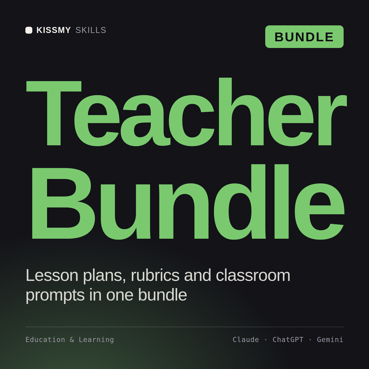 Teacher Bundle AI bundle by KissMySkills, cover