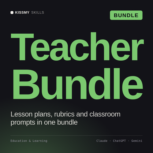 Teacher Bundle AI bundle by KissMySkills, cover