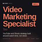 Video Marketing Specialist, Teo AI skill by KissMySkills, cover