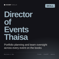 Director of Events, Thaisa AI skill by KissMySkills, cover