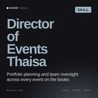 Director of Events, Thaisa AI skill by KissMySkills, cover