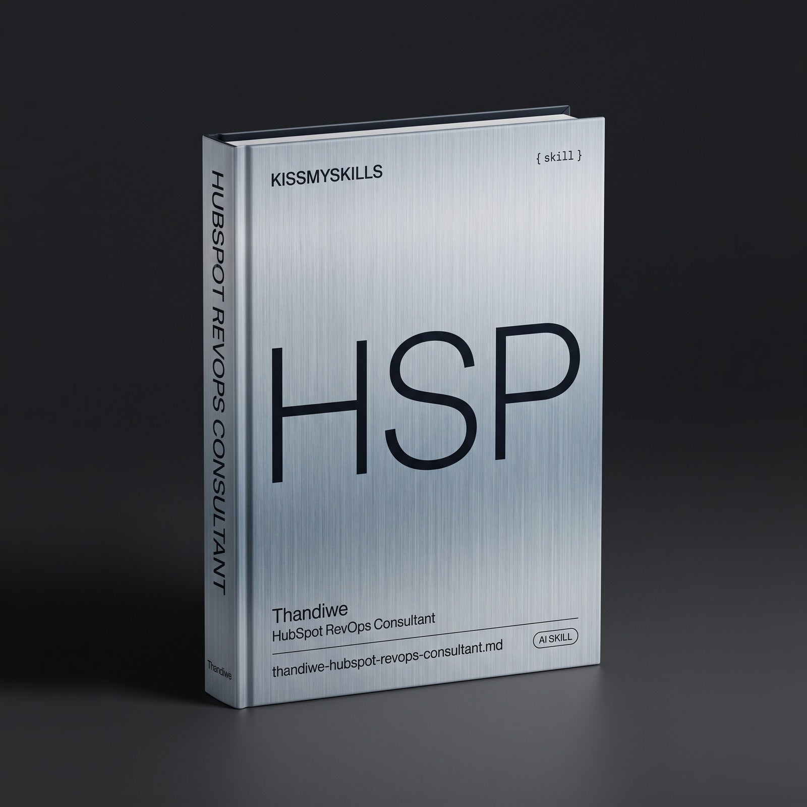 HubSpot RevOps Consultant Claude skill by KissMySkills, hardcover volume cover