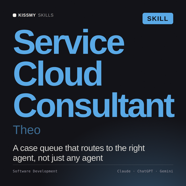 Service Cloud Consultant, Theo AI skill by KissMySkills, cover
