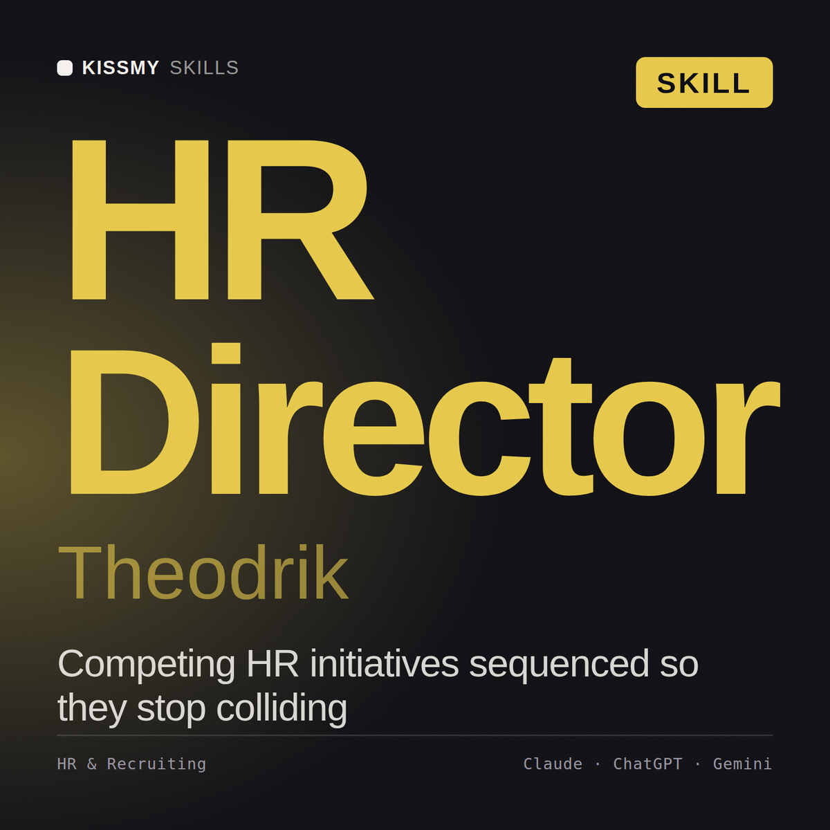 HR Director, Theodrik AI skill by KissMySkills, cover