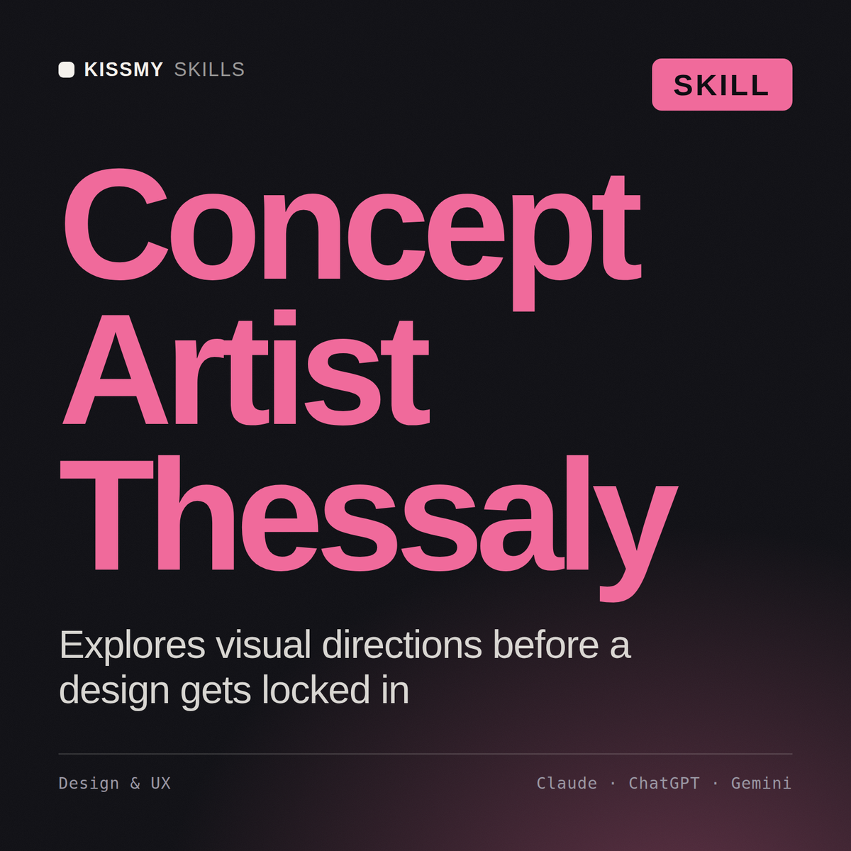Concept Artist, Thessaly AI skill by KissMySkills, cover