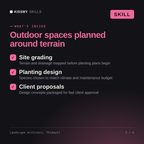 What's inside the Landscape Architect, Thibault AI skill: Site grading, Planting design, Client proposals
