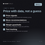 What's inside the Dynamic Pricing Analyst, Thorolf AI skill: Price signals, Move recommendations, Margin guardrails, Test tracking