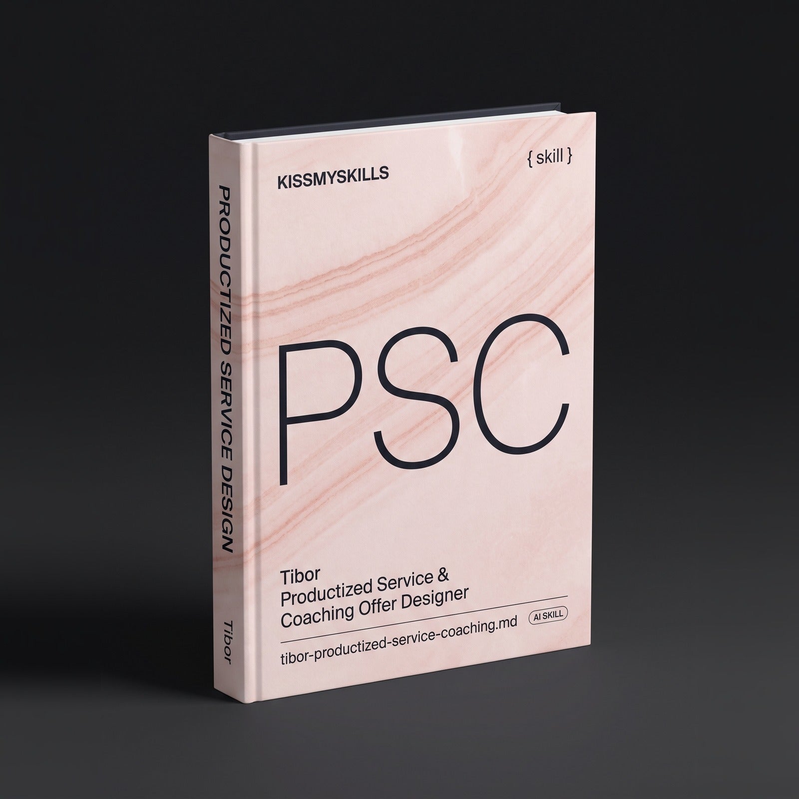 Productized Service & Coaching Offer Designer Claude skill by KissMySkills, hardcover volume cover