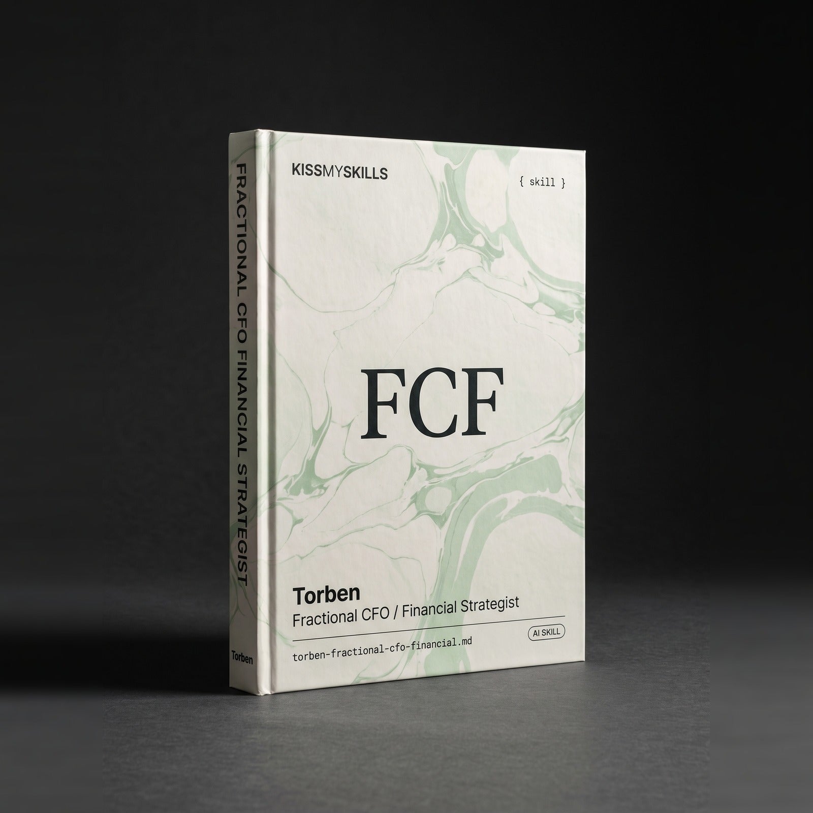 Fractional CFO / Financial Strategist Claude skill by KissMySkills, hardcover volume cover