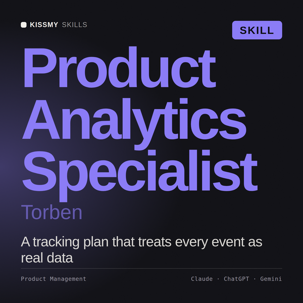 Product Analytics Specialist, Torben AI skill by KissMySkills, cover