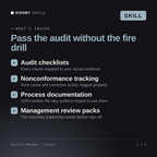 What's inside the Quality Manager, Torquil AI skill: Audit checklists, Nonconformance tracking, Process documentation, Management review packs